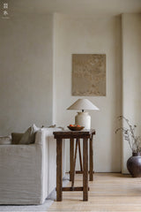 nami console table, long wood table, wabi sabi furniture, japanese minimalist furniture, solid wood entryway table, handcrafted long table, zen furniture, piexlculpt studio, rustic teak console, japanese style hallway table