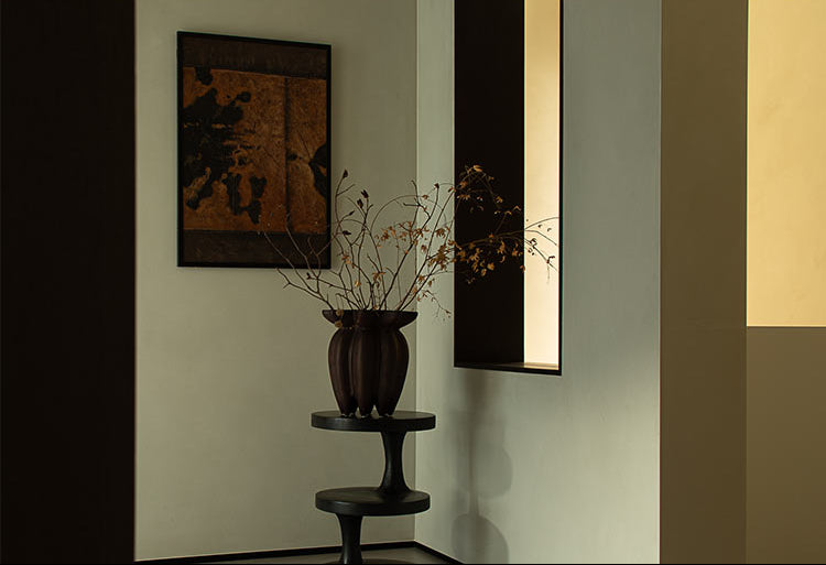 spira side table, sculptural wood table, solid wood end table, organic furniture, handcrafted furniture, piexlculpt studio, wabi sabi furniture, wooden accent table, natural wood sculpture table, designer side table