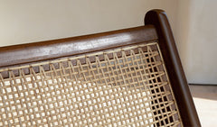 Chandigarh chair, rattan wood furniture, modernist wooden furniture, handwoven armchair, solid wood dining chair, minimalist home decor, mid-century design