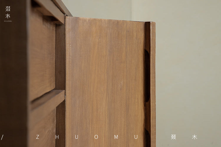 reclaimed wood sideboard, wabi sabi cabinet, japanese wood furniture, handcrafted sideboard, minimalist buffet cabinet, solid wood credenza, sustainable teak furniture, mid century storage, piexlculpt furniture