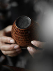 bamboo root tea cup, fair cup, gongdao cup, silver edge tea pitcher, handcrafted tea accessories, wooden tea ware, Japanese tea ceremony, Chinese tea set, handmade tea pitcher, artisanal teaware, Piexlculpt Studio