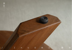 nami dining table, round teak table, solid wood table, wabi sabi furniture, japanese minimalist dining table, handcrafted round table, piexlculpt studio, zen furniture, french vintage design, teak dining table