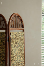 rattan folding screen, natural room divider, rattan privacy screen, handmade partition, woven home decor, rattan furniture, bohemian interior