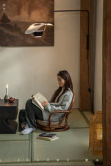 rattan floor chair, tatami chair, rattan swivel chair, handwoven rattan furniture, Japanese floor chair, bohemian interior, tea room seating, handcrafted rattan seat