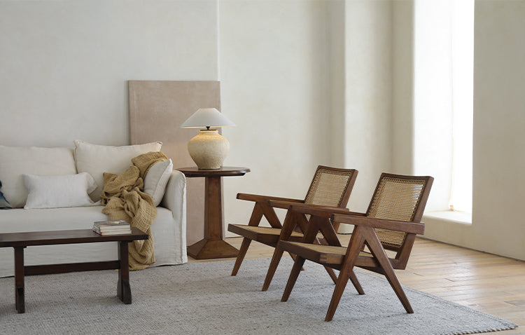 Chandigarh chair, rattan wood furniture, modernist wooden furniture, handwoven armchair, solid wood dining chair, minimalist home decor, mid-century design