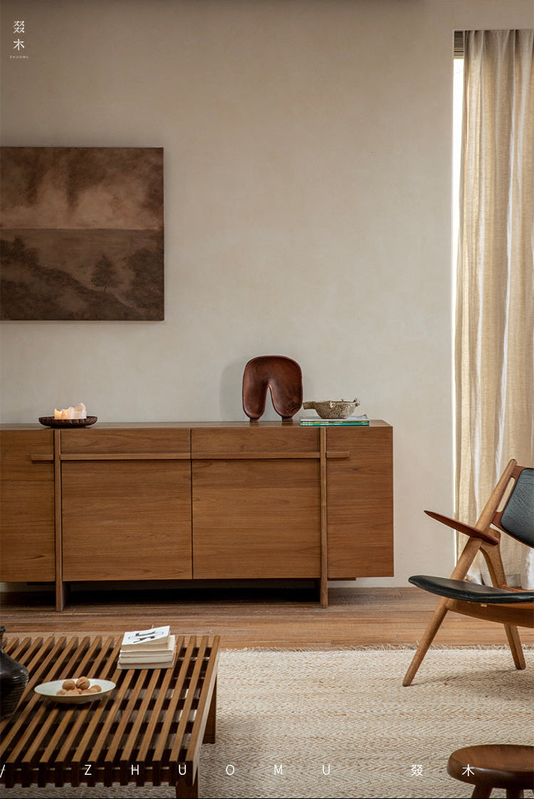 teak furniture, solid teak sideboard, indonesian teak buffet, mid century modern cabinet, solid wood furniture, handcrafted sideboard, teak console, minimalist dining furniture, bali wood furniture, piexlculpt studio