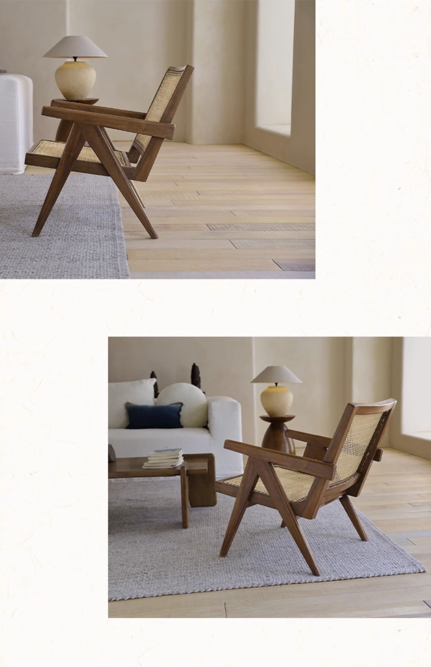 Chandigarh chair, rattan wood furniture, modernist wooden furniture, handwoven armchair, solid wood dining chair, minimalist home decor, mid-century design