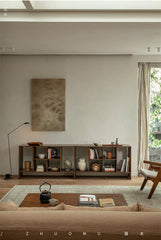 chandigarh furniture, mid century open shelf, teak storage cabinet, le corbusier furniture, handcrafted wood shelf, architectural furniture, teak bookshelf, minimalist solid wood furniture, modular teak unit