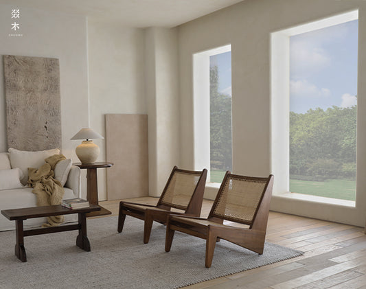 Chandigarh chair, rattan wood furniture, modernist wooden furniture, handwoven armchair, solid wood dining chair, minimalist home decor, mid-century design