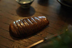 Bamboo Root Lacquer Tea Scoop