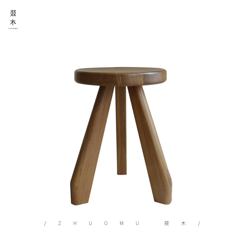koto stool, round wood stool, japanese minimalist furniture, wabi sabi furniture, solid wood stool, handmade wooden furniture, accent stool, piexlculpt studio, modern wood decor, small wooden stool