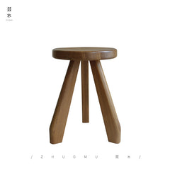 koto stool, round wood stool, japanese minimalist furniture, wabi sabi furniture, solid wood stool, handmade wooden furniture, accent stool, piexlculpt studio, modern wood decor, small wooden stool