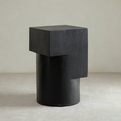 wood coffee table, solid wood center table, modular coffee table, geometric wooden table, sculptural wood furniture, handmade wood coffee table, modern solid wood furniture, rustic wooden decor, artisan wood table