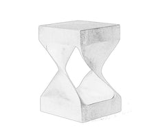 twist side table, sculptural wood stool, solid wood side table, carbon black furniture, wabi sabi furniture, minimalist furniture, piexlculpt studio, wooden pedestal table, organic design