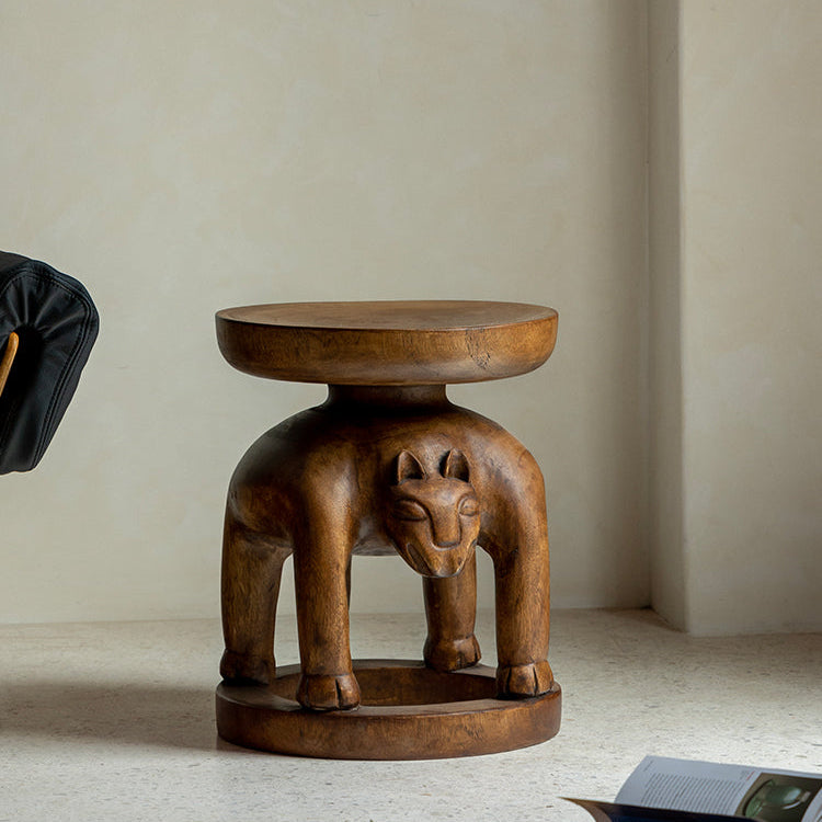 Senufo stool, African wood carving, tribal furniture, hand carved stool, wooden sculpture table, primitive design furniture, solid wood accent stool, piexlculpt