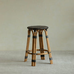 rattan bar stool, rattan high chair, handwoven rattan furniture, natural rattan bar stool, café furniture, handcrafted bar chair, bohemian interior design, artisan rattan stool