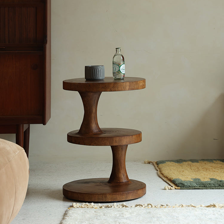 spira side table, sculptural wood table, solid wood end table, organic furniture, handcrafted furniture, piexlculpt studio, wabi sabi furniture, wooden accent table, natural wood sculpture table, designer side table