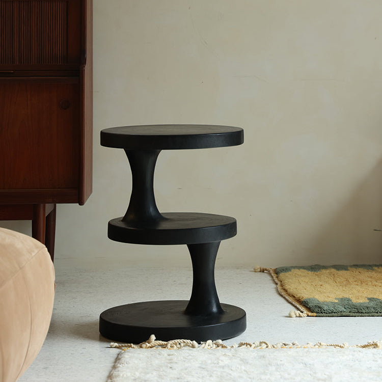 spira side table, sculptural wood table, solid wood end table, organic furniture, handcrafted furniture, piexlculpt studio, wabi sabi furniture, wooden accent table, natural wood sculpture table, designer side table