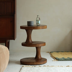 spira side table, sculptural wood table, solid wood end table, organic furniture, handcrafted furniture, piexlculpt studio, wabi sabi furniture, wooden accent table, natural wood sculpture table, designer side table