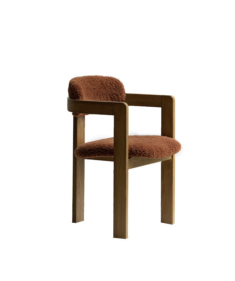 marais dining chair, boucle dining chair, french vintage furniture, mid century dining chair, solid wood chair, upholstered chair, wabi sabi furniture, piexlculpt studio, cozy minimalist furniture, modern farmhouse chair