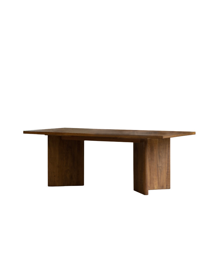 tada dining table, solid wood rectangular table, japanese minimalist furniture, wabi sabi table, handcrafted wood table, piexlculpt studio, zen furniture, wooden dining table, natural wood desk, modern wabi sabi decor