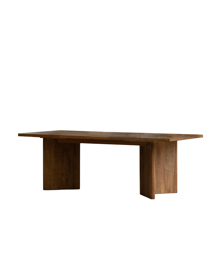 tada dining table, solid wood rectangular table, japanese minimalist furniture, wabi sabi table, handcrafted wood table, piexlculpt studio, zen furniture, wooden dining table, natural wood desk, modern wabi sabi decor