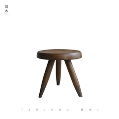 koto stool, round wood stool, japanese minimalist furniture, wabi sabi furniture, solid wood stool, handmade wooden furniture, accent stool, piexlculpt studio, modern wood decor, small wooden stool