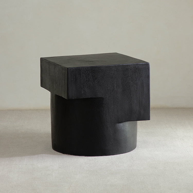 wood coffee table, solid wood center table, modular coffee table, geometric wooden table, sculptural wood furniture, handmade wood coffee table, modern solid wood furniture, rustic wooden decor, artisan wood table