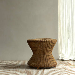 rattan side table, rattan coffee table, round accent table, handwoven rattan furniture, natural rattan decor, woven living room furniture, handcrafted table