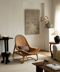 rattan lounge chair, rattan recliner, handwoven chair, natural rattan furniture, designer rattan chair, handmade lounge chair, bohemian home decor