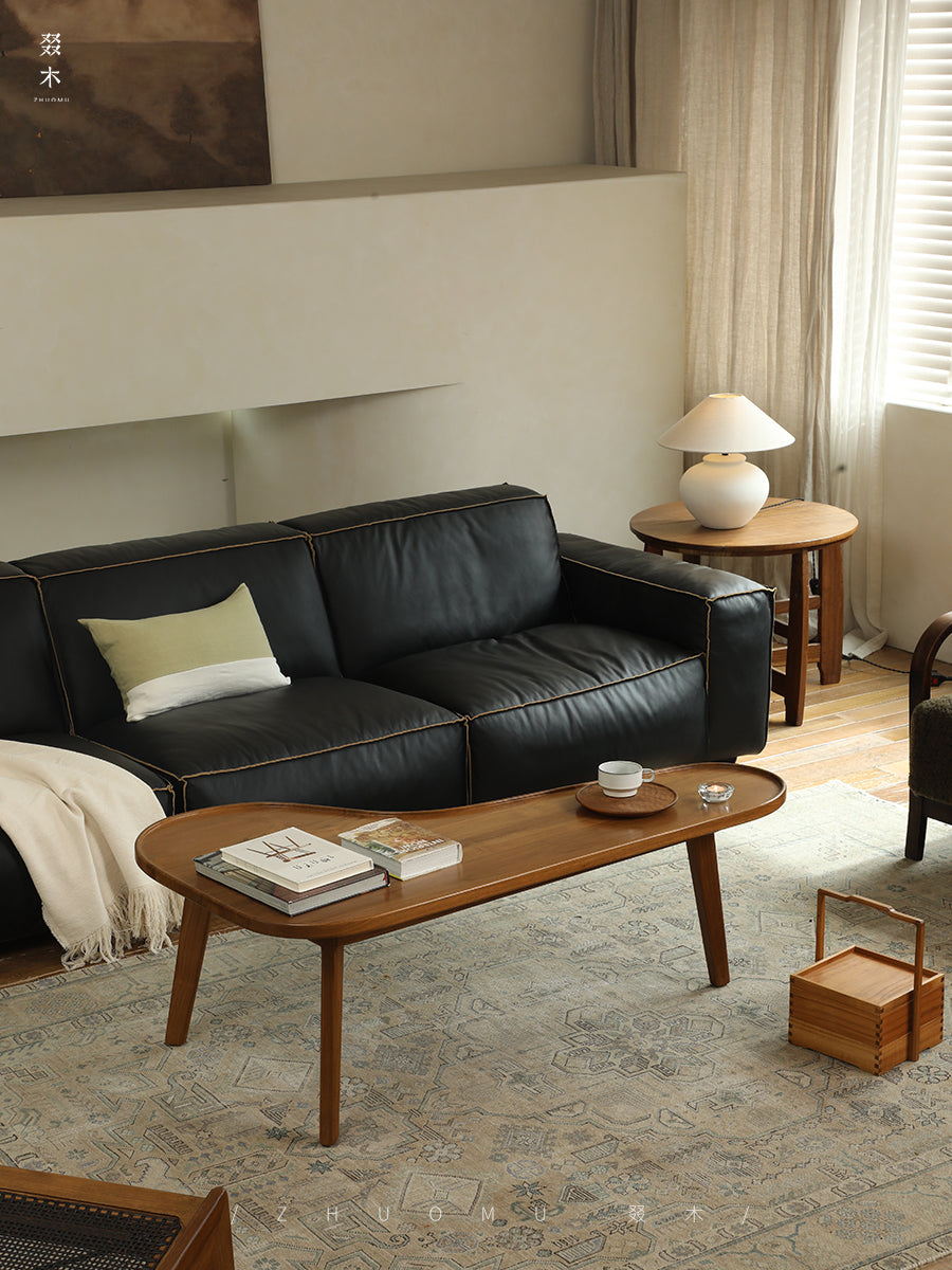 crescent coffee table, asymmetric table, solid wood furniture, handcrafted wood table, sculptural coffee table, organic furniture, wabi sabi furniture, minimalist furniture, piexlculpt studio