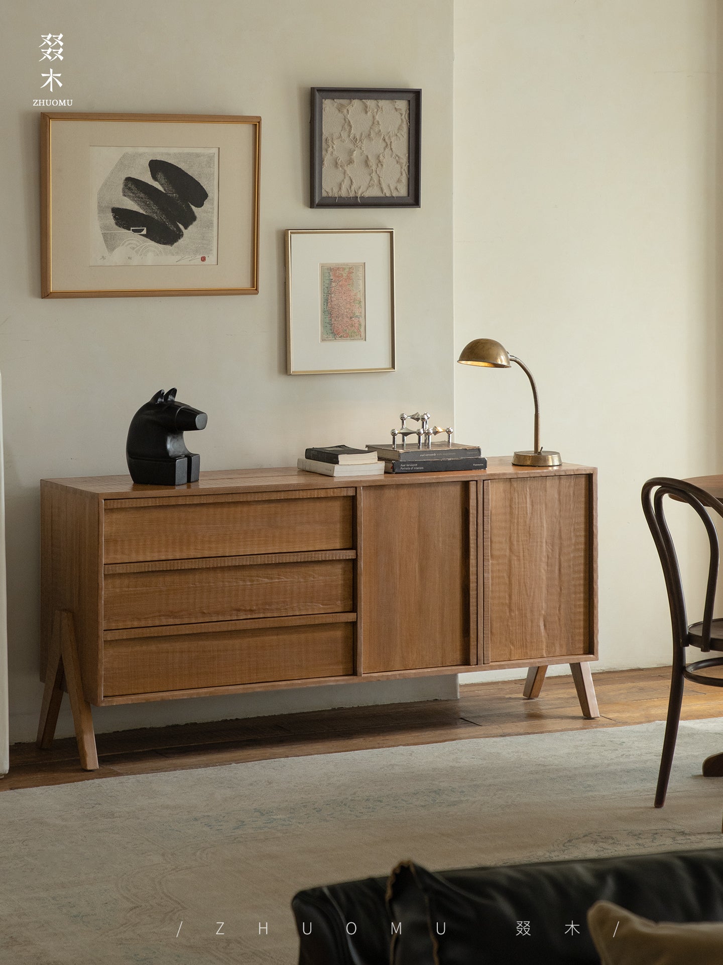 reclaimed wood sideboard, wabi sabi cabinet, japanese wood furniture, handcrafted sideboard, minimalist buffet cabinet, solid wood credenza, sustainable teak furniture, mid century storage, piexlculpt furniture