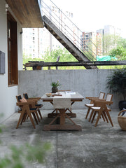 Chandigarh chair, rattan wood furniture, modernist wooden furniture, handwoven armchair, solid wood dining chair, minimalist home decor, mid-century design