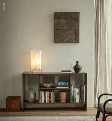 chandigarh furniture, mid century open shelf, teak storage cabinet, le corbusier furniture, handcrafted wood shelf, architectural furniture, teak bookshelf, minimalist solid wood furniture, modular teak unit