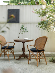 rattan armchair, banana fiber chair, rattan dining chair, handwoven rattan furniture, french café chair, natural rattan seat, bohemian dining furniture, tropical rattan armchair