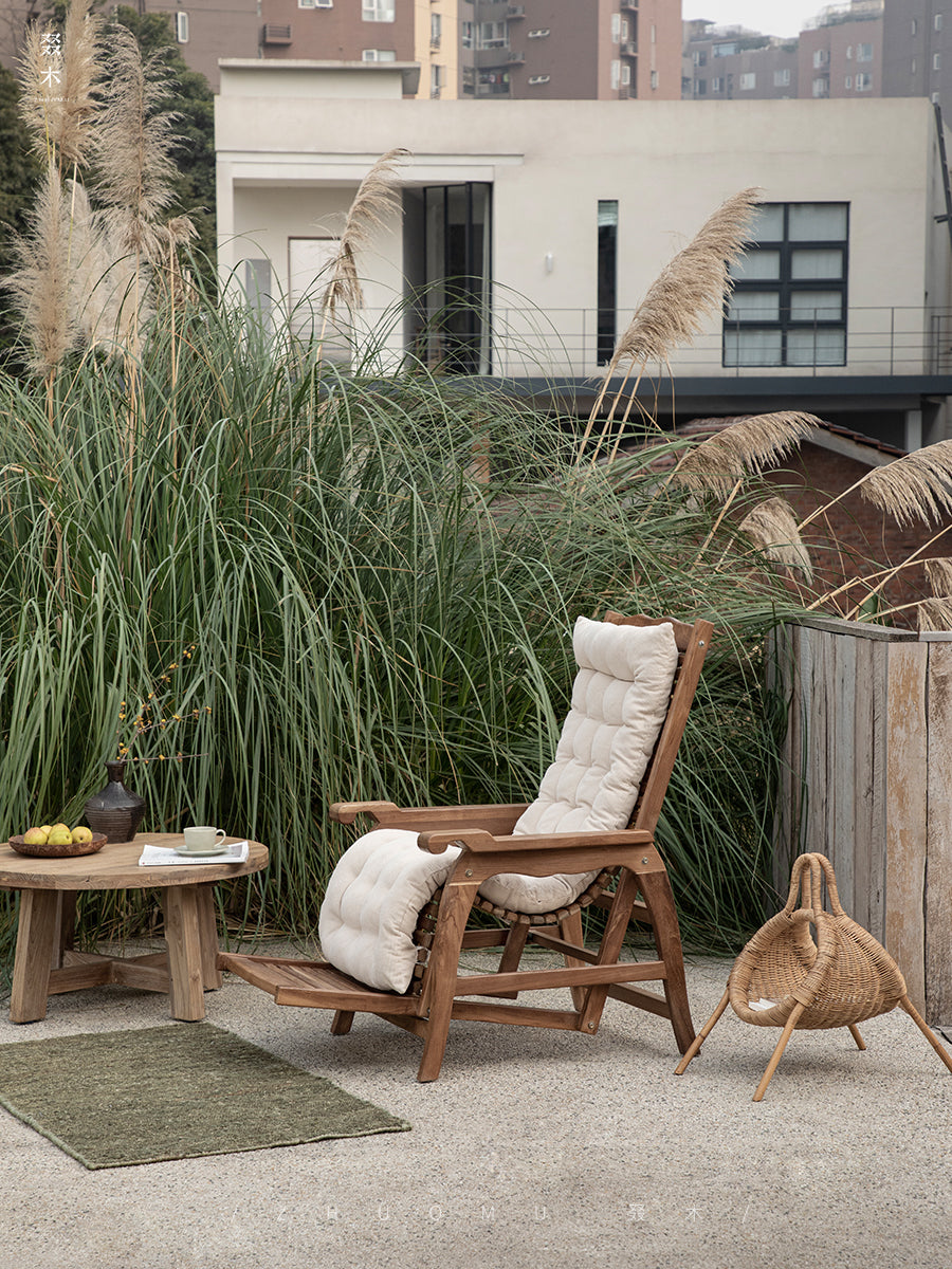 solana lounge chair, teak recliner, wabi sabi furniture, japanese minimalist chair, solid wood lounge chair, handcrafted teak chair, piexlculpt studio, modern tropical furniture, indoor outdoor chair, sustainable wood design