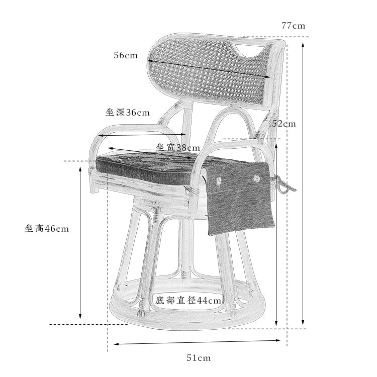 rattan swivel chair, handwoven rattan armchair, rotating rattan chair, vintage rattan seat, bamboo swivel chair, natural rattan furniture, handcrafted rattan lounge chair, tea room chair, dining rattan chair