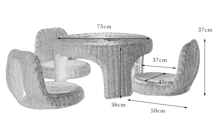 rattan tea set, rattan table and chairs, handwoven rattan furniture, round rattan table, bamboo tea table set, natural rattan decor, japanese tatami furniture, boho rattan furniture, artisan rattan set