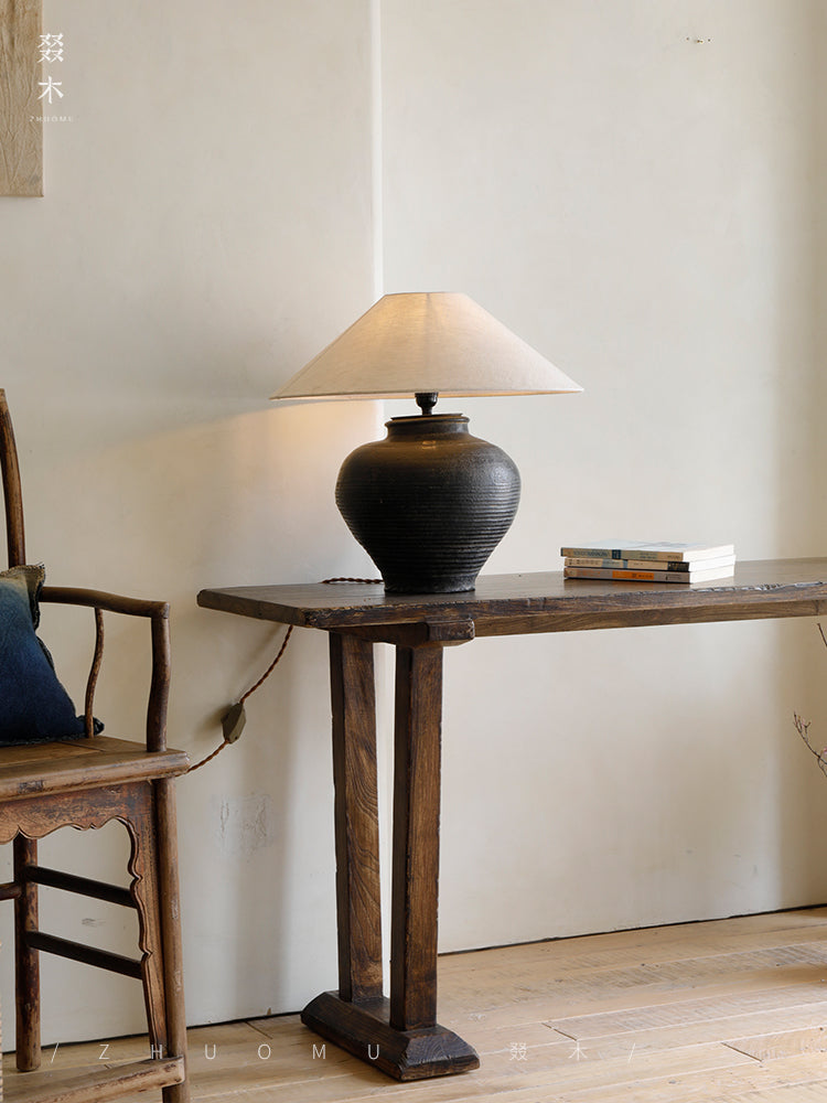 saya console table, solid teak console, wooden sofa table, wabi sabi furniture, japanese minimalist console, handcrafted wood furniture, piexlculpt studio, zen furniture, solid wood long table, teak entryway table