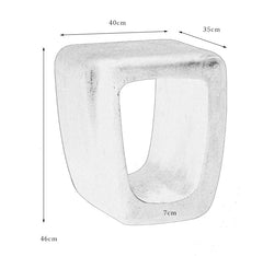 void side table, hollow wood stool, sculptural wood furniture, solid wood table, carbon black finish, minimalist furniture, wabi sabi design, piexlculpt studio, organic form furniture