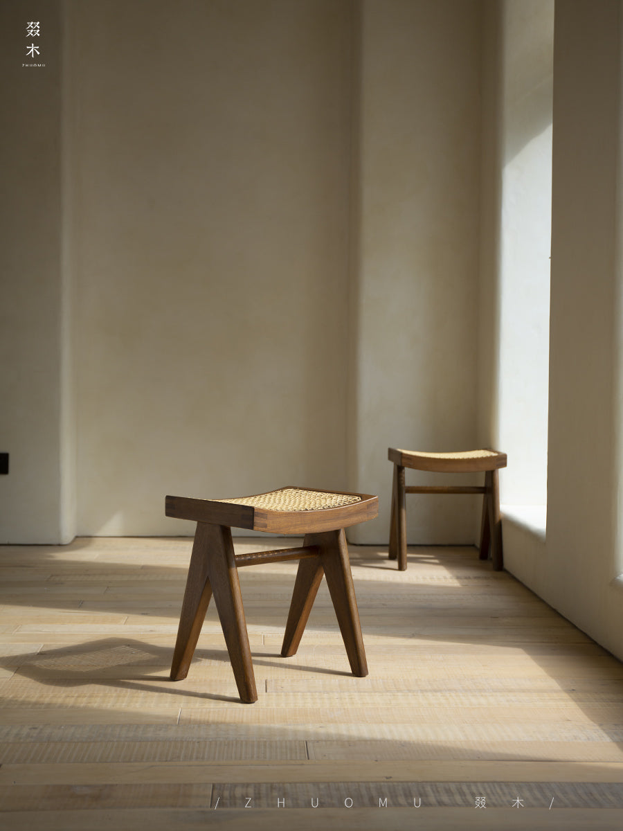 Chandigarh chair, rattan wood furniture, modernist wooden furniture, handwoven armchair, solid wood dining chair, minimalist home decor, mid-century design