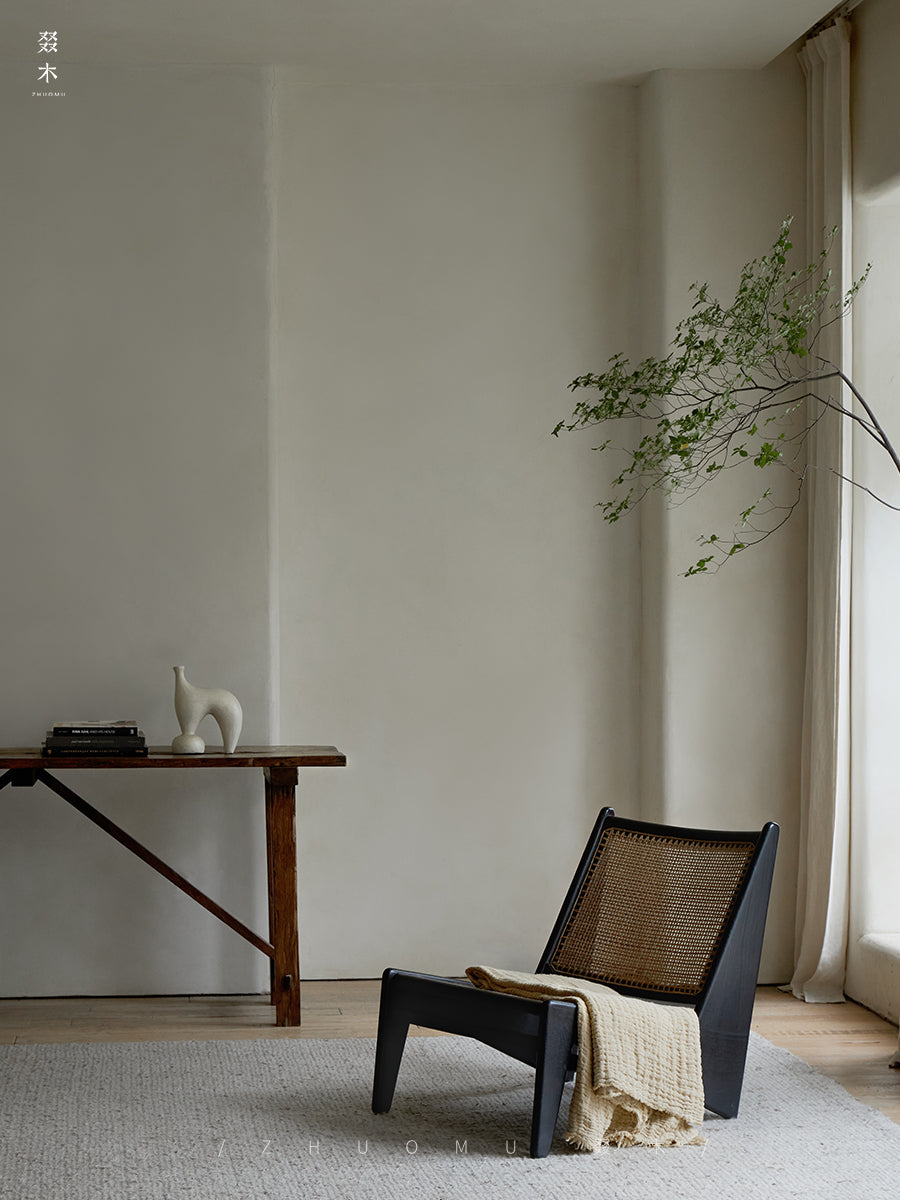 Chandigarh chair, rattan wood furniture, modernist wooden furniture, handwoven armchair, solid wood dining chair, minimalist home decor, mid-century design