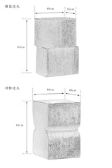 kaku side table, solid wood end table, geometric accent table, sculptural furniture, wabi sabi furniture, piexlculpt studio, minimalist side table, japanese design table, handcrafted wood furniture