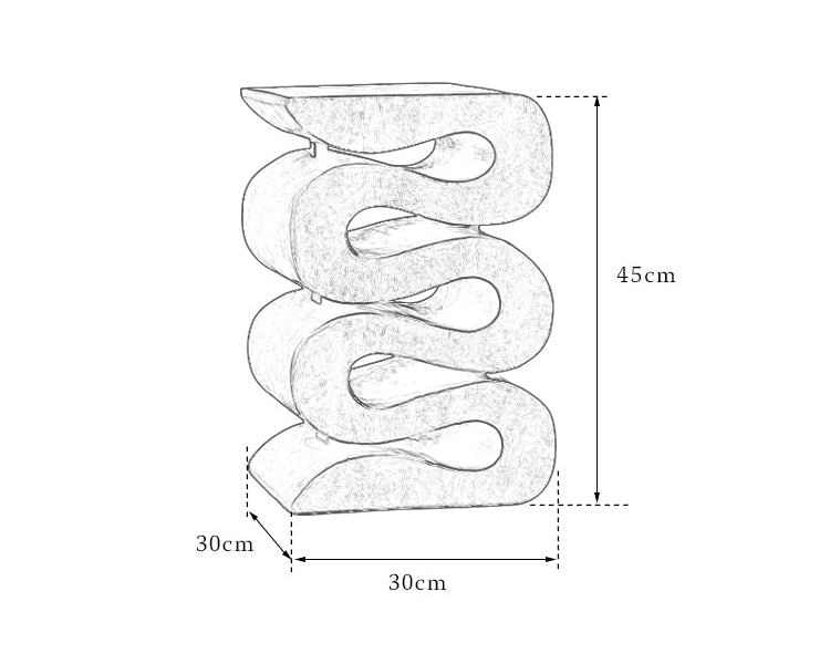 waveform side table, sculptural wooden table, solid wood furniture, organic design, hand-carved table, wabi sabi decor, carbon black furniture, minimalist wood stool, piexlculpt studio