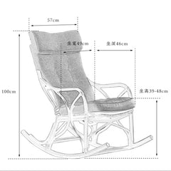 rattan rocking chair, rattan recliner, handwoven rattan furniture, natural rattan chair, bohemian interior, artisan rocking chair, lounge rattan seat, handcrafted rattan rocker
