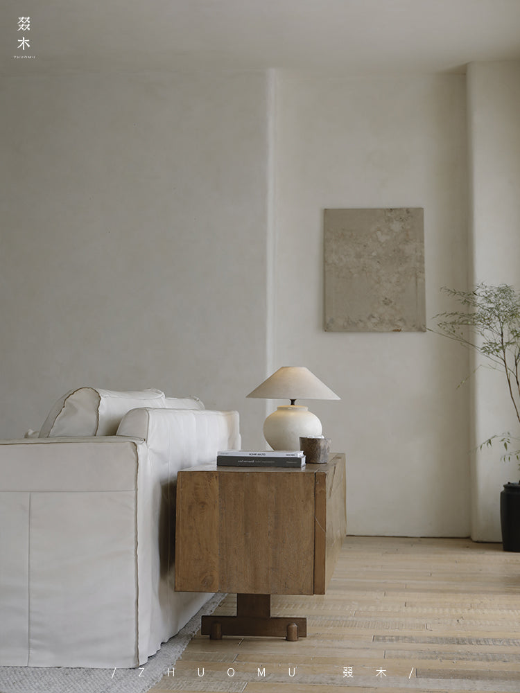 solid wood TV console, handcrafted media cabinet, minimalist TV stand, reclaimed wood furniture, artisan TV unit, japanese scandi furniture, wabi-sabi console, modern wood sideboard, low wood cabinet