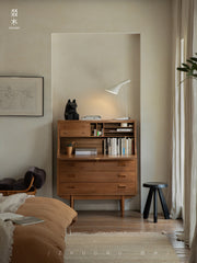 mid century secretary desk, teak writing cabinet, danish modern furniture, mcm teak desk, handcrafted wood furniture, vintage writing bureau, solid wood secretary desk, scandinavian teak furniture, minimalist wood desk