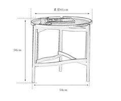 hans tray table, solid wood side table, detachable tea table, nordic style table, handcrafted furniture, piexlculpt studio, minimalist wooden furniture, organic design furniture, solid wood round table