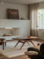 smile coffee table, mid century coffee table, solid wood table, handcrafted furniture, piexlculpt studio, organic form table, wooden coffee table, sculptural design furniture, wabi sabi furniture, minimalist wood furniture