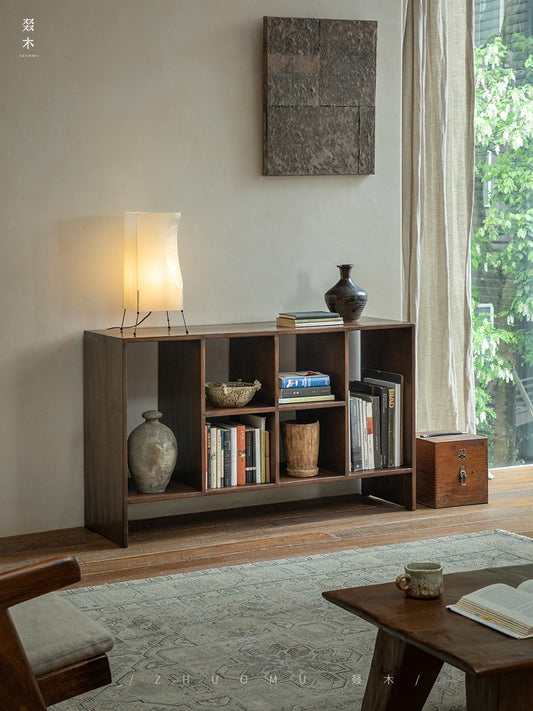 chandigarh furniture, mid century open shelf, teak storage cabinet, le corbusier furniture, handcrafted wood shelf, architectural furniture, teak bookshelf, minimalist solid wood furniture, modular teak unit